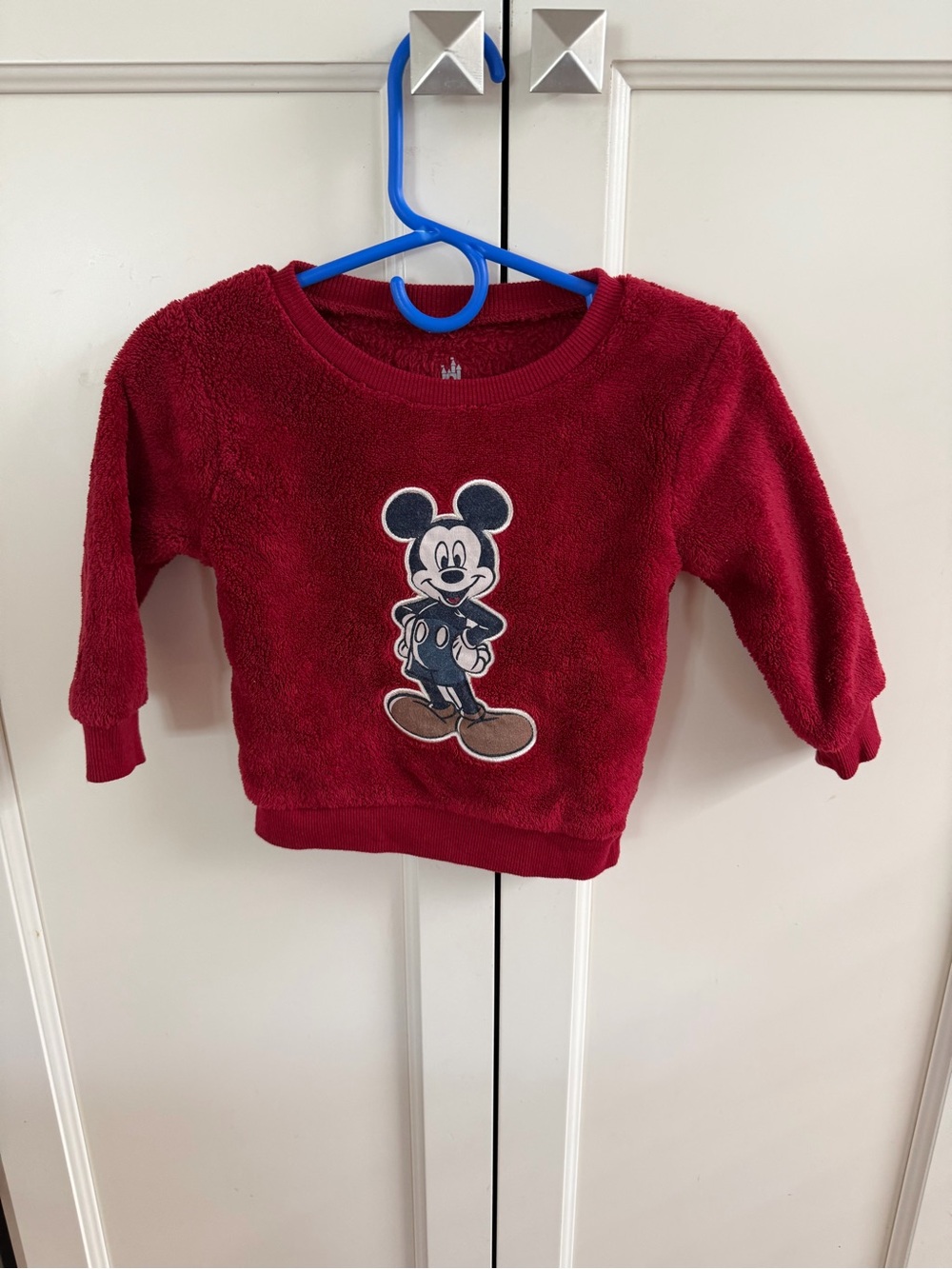 Mickey Disney Red 6-12m Graphic Fleece Sweatshirt